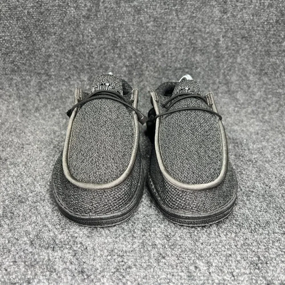 Hey Dude Wally Sox Micro Shoes Men's Size 9 Black Slip On Comfort Casual Loafers